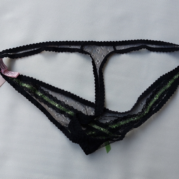 Agent Provocateur Black Green Knickers Forever Thong L Large - Picture 10 of 16